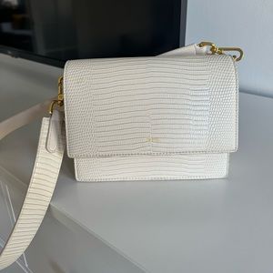 JW Pei Cream Crocodile Bag
